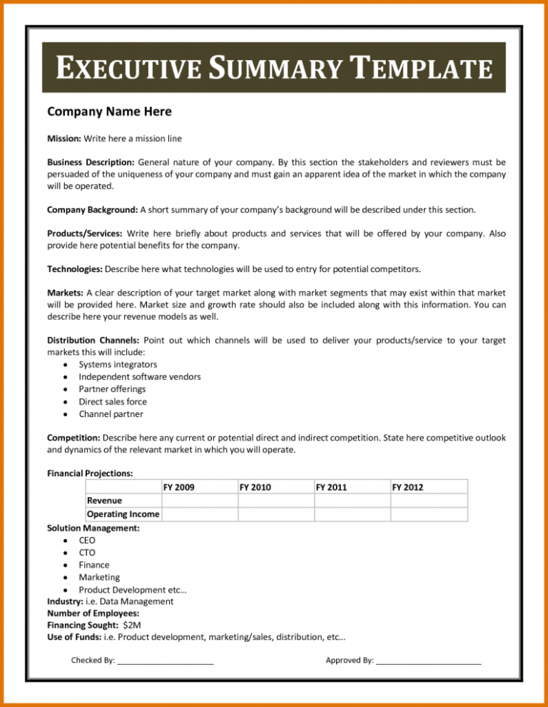 Summary Report Example Examples Executive Incident Template Within Test 