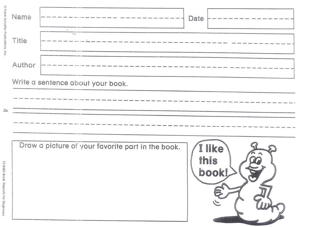 Summer Book Report - Mrs. Kozlowski's First Grade Within First Grade Book Report Template