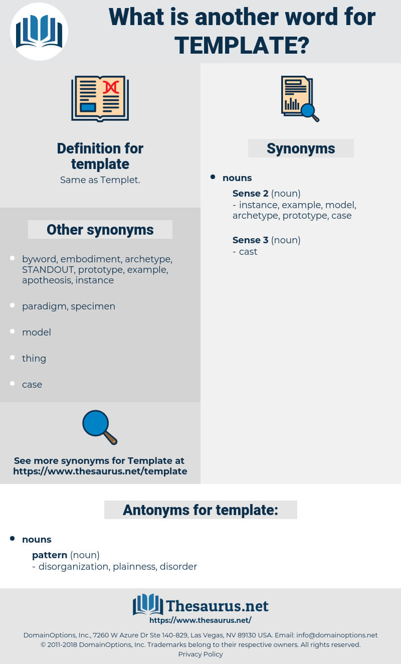 Synonyms For Template, Antonyms For Template – Thesaurus With Another Word For Template