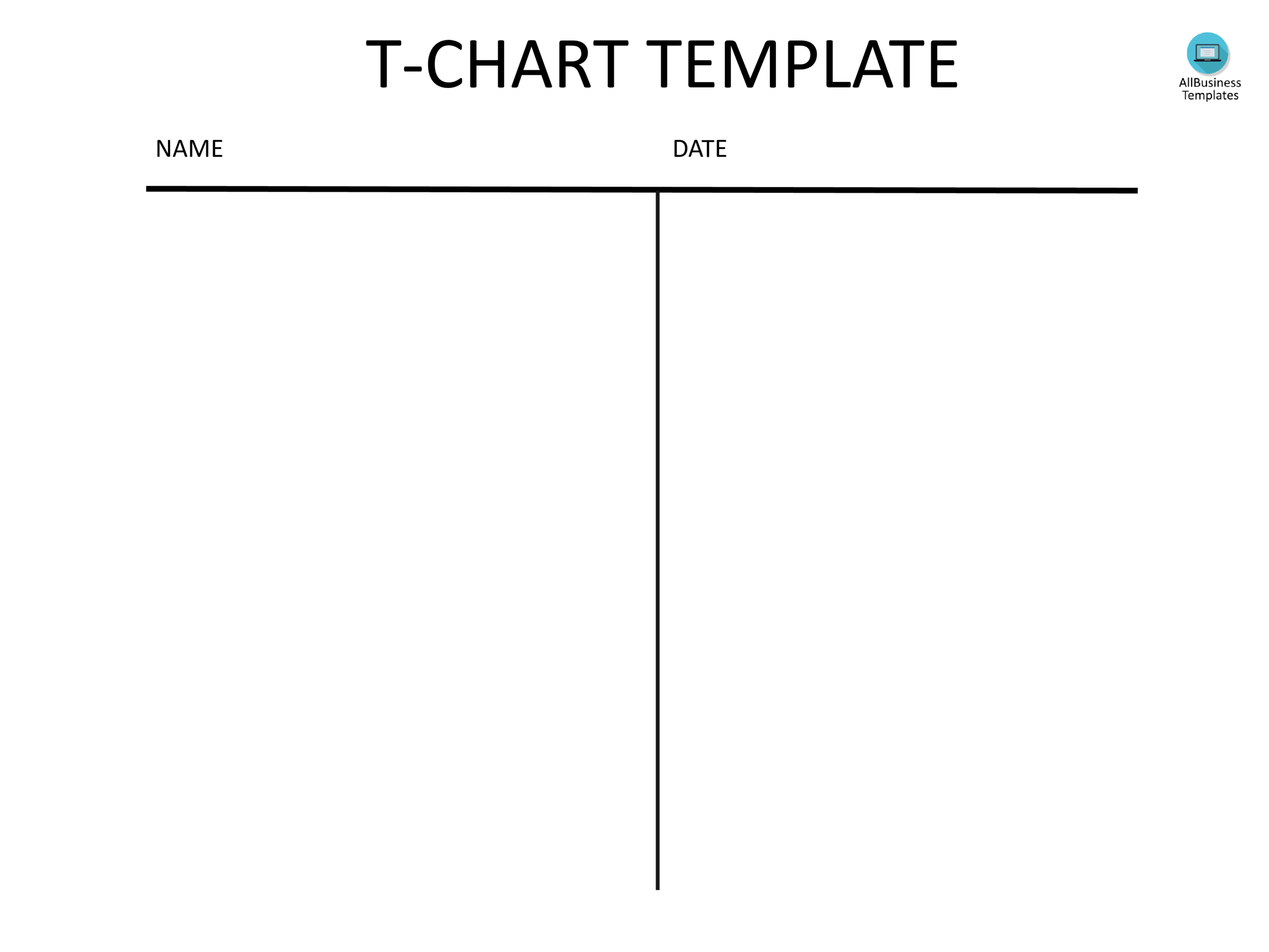 T Chart Template Pdf | Templates At Allbusinesstemplates Regarding T Chart Template For Word