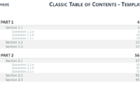 Table Of Content Templates For Powerpoint And Keynote intended for Microsoft Word Table Of Contents Template