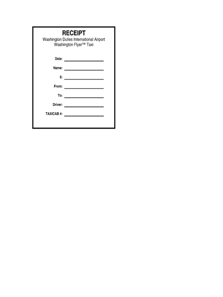 taxi receipt generator fill online printable fillable