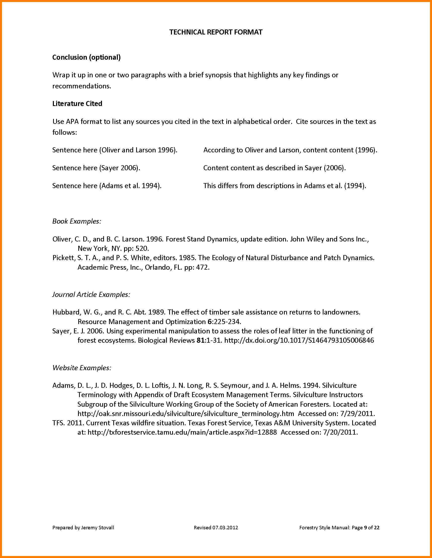 Technical Report Writing Sample For Electronics Engineering Inside Template For Technical Report