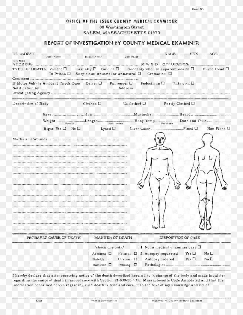 Template Autopsy Microsoft Word Report Résumé, Png For Coroner's Report Template