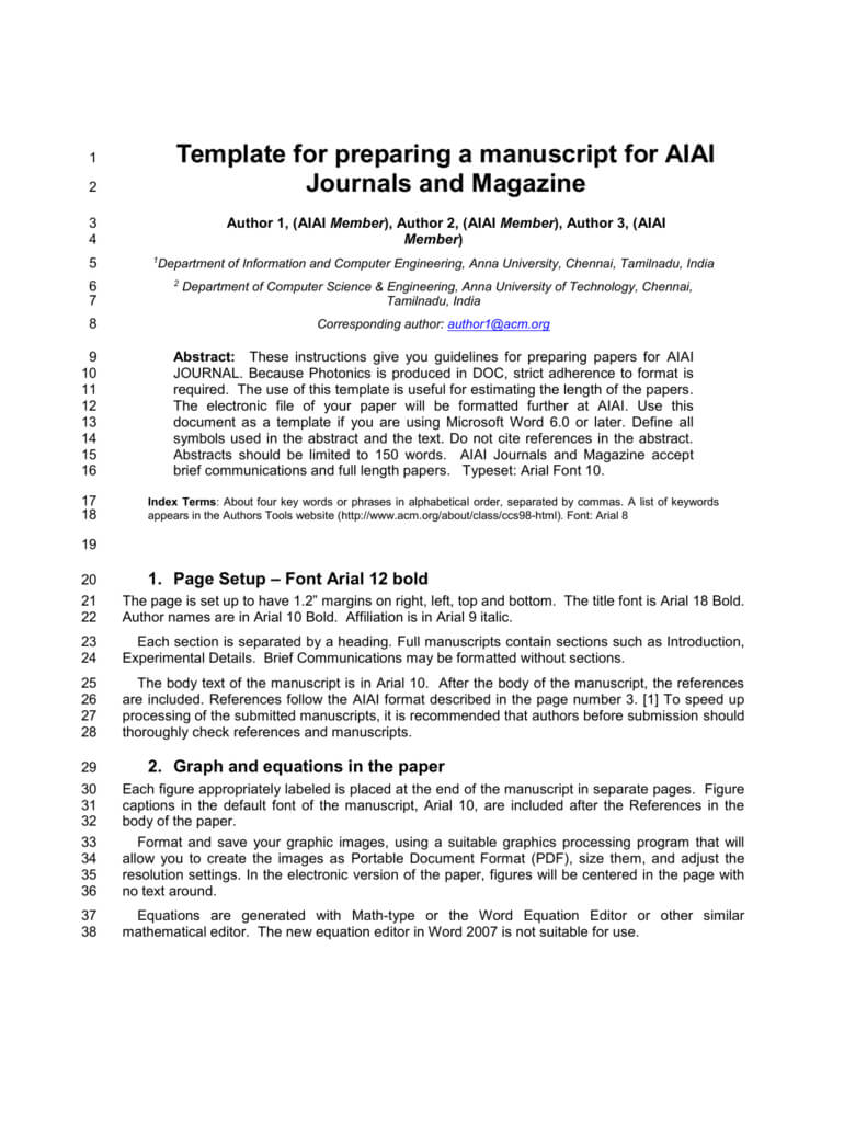 Template For Preparing A Manuscript For Ieee Photonics Journal Regarding Ieee Template Word 2007