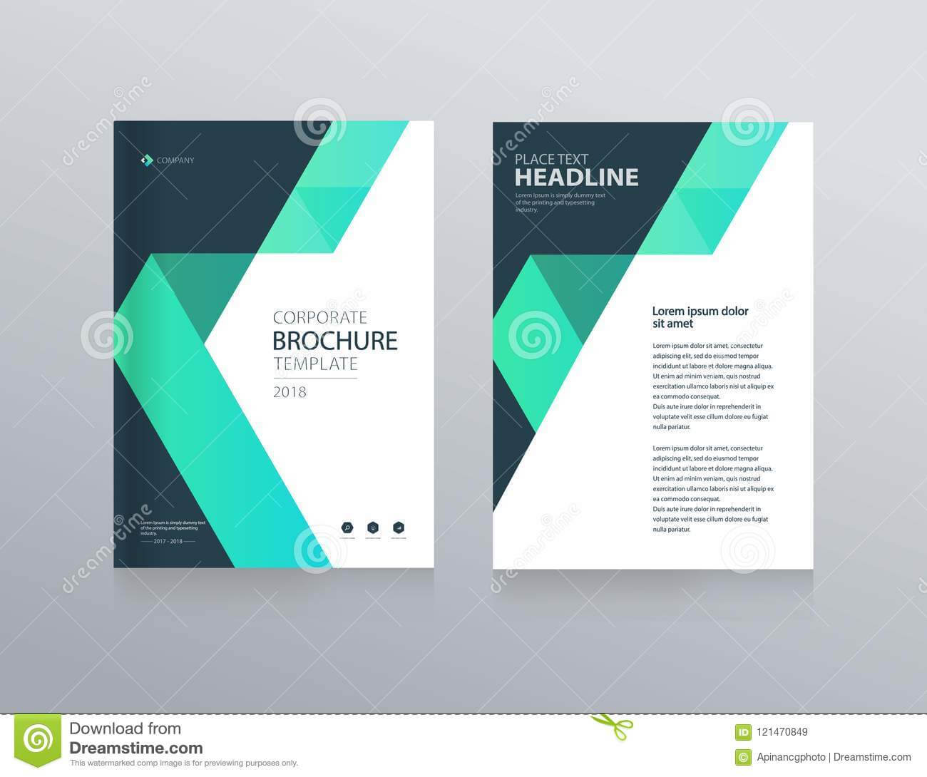 Template Layout Design With Cover Page For Company Profile With Cover Page For Annual Report Template