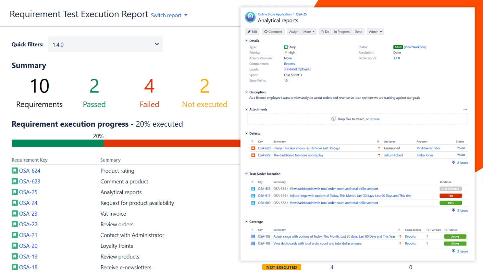 Jira Test Case Template