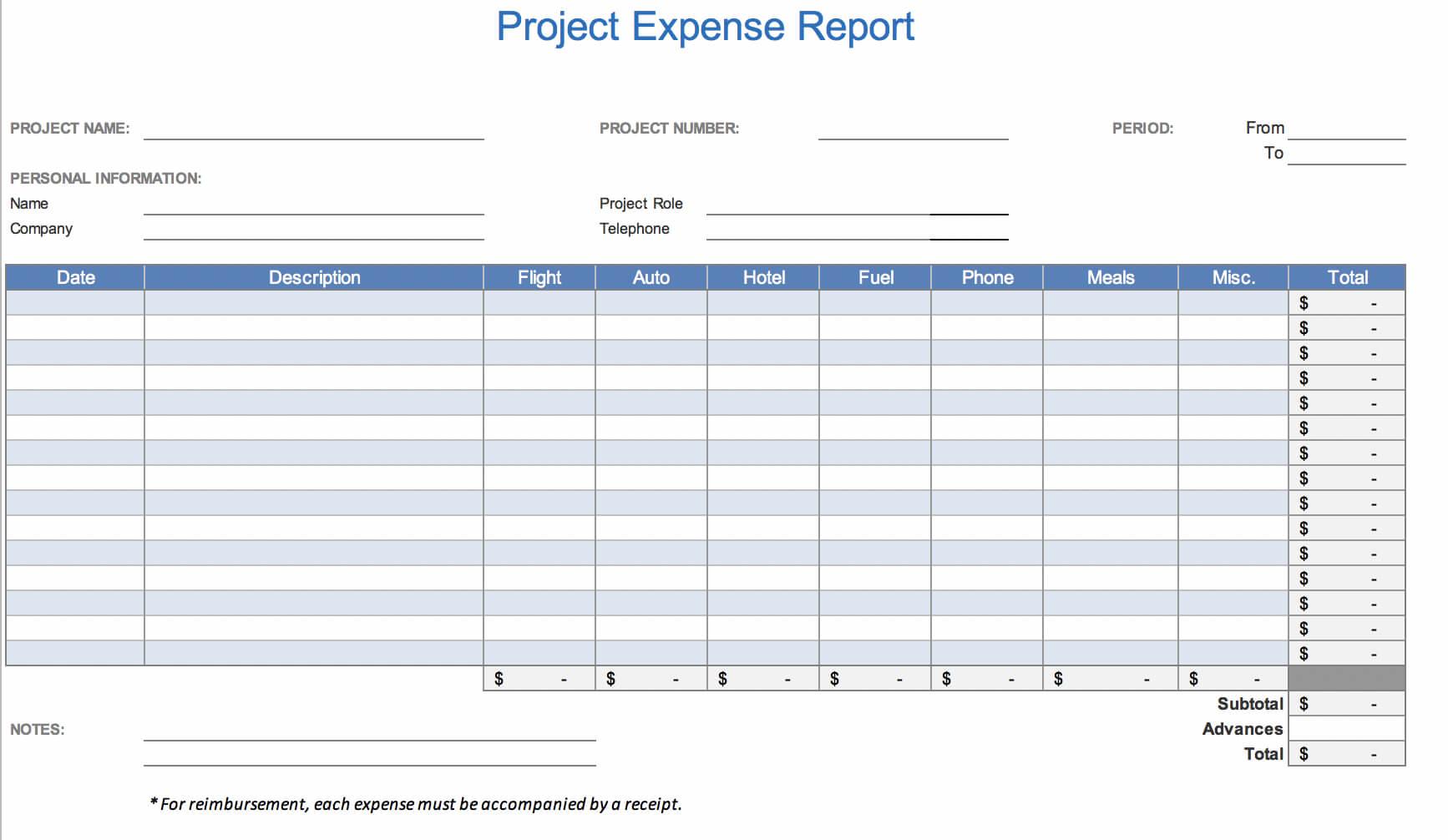 free income and expense log template general