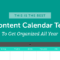 The Best 2020 Content Calendar Template: Get Organized All Year For Blank Activity Calendar Template