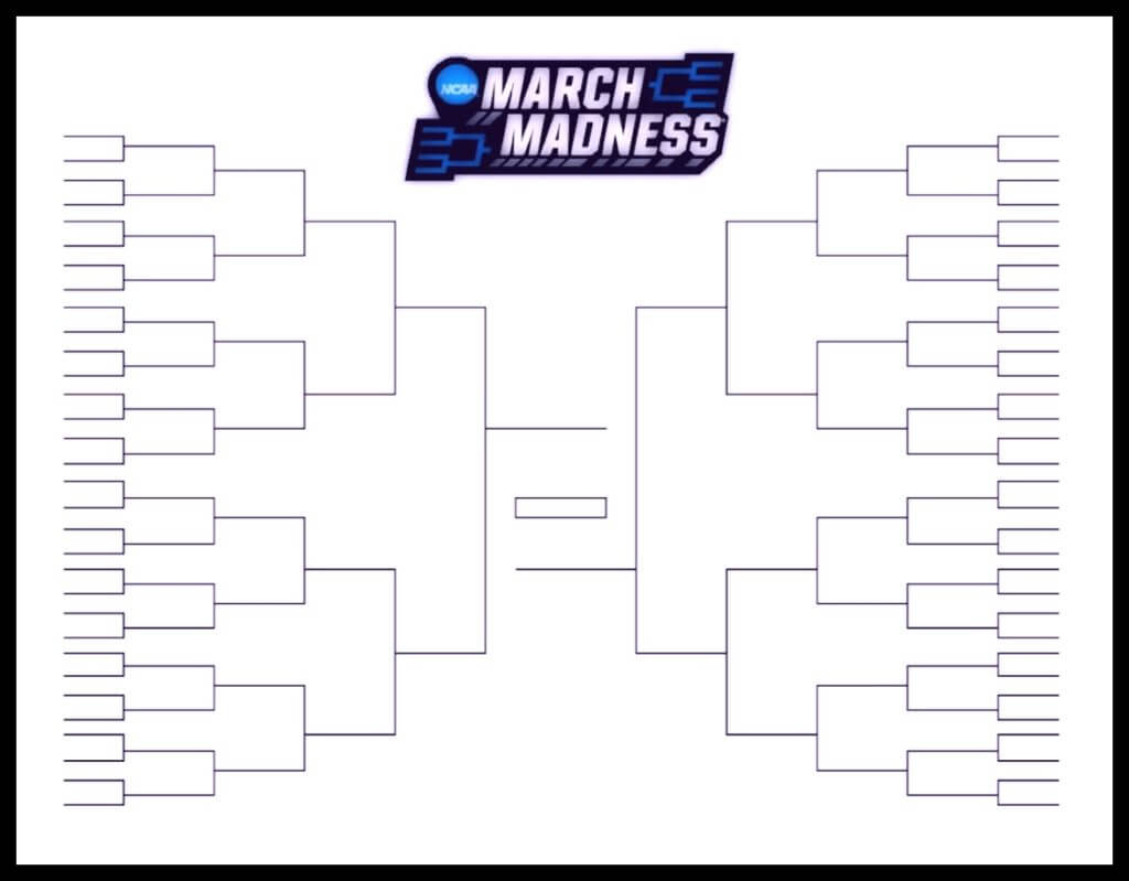 Blank March Madness Bracket Template