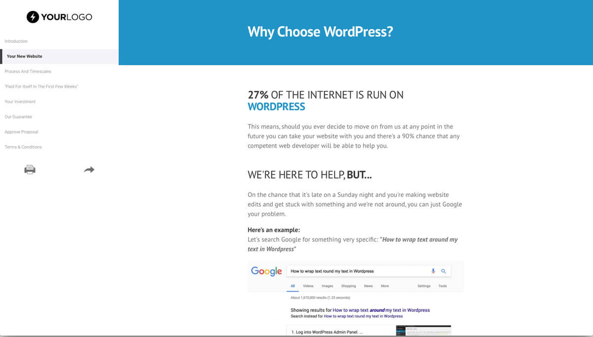 This [Free] WordPress Website Design Proposal Template Won Pertaining To Web Design Quote Template Word