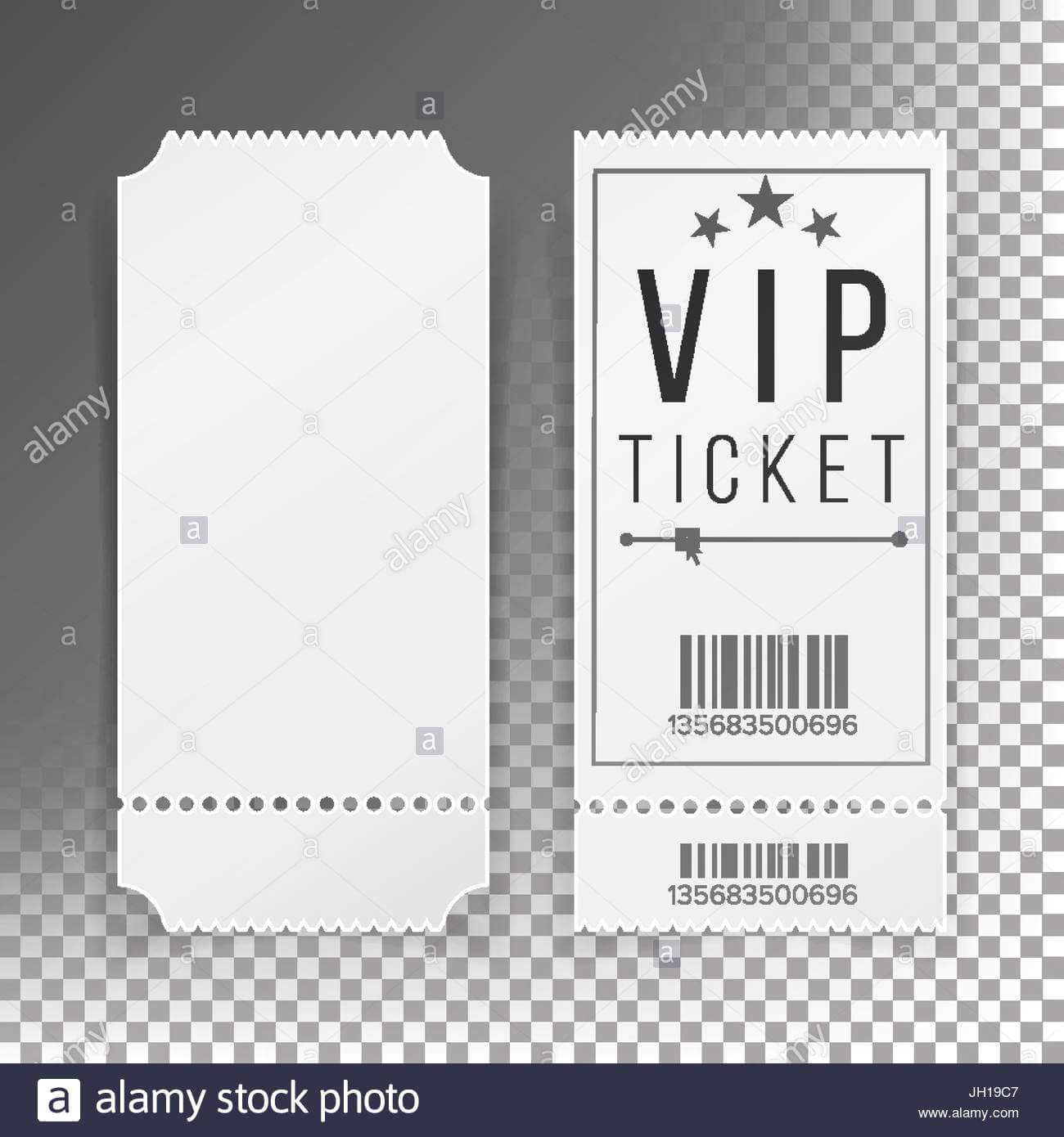 Ticket Template Set Vector. Blank Theater, Cinema, Train Intended For Blank Train Ticket Template