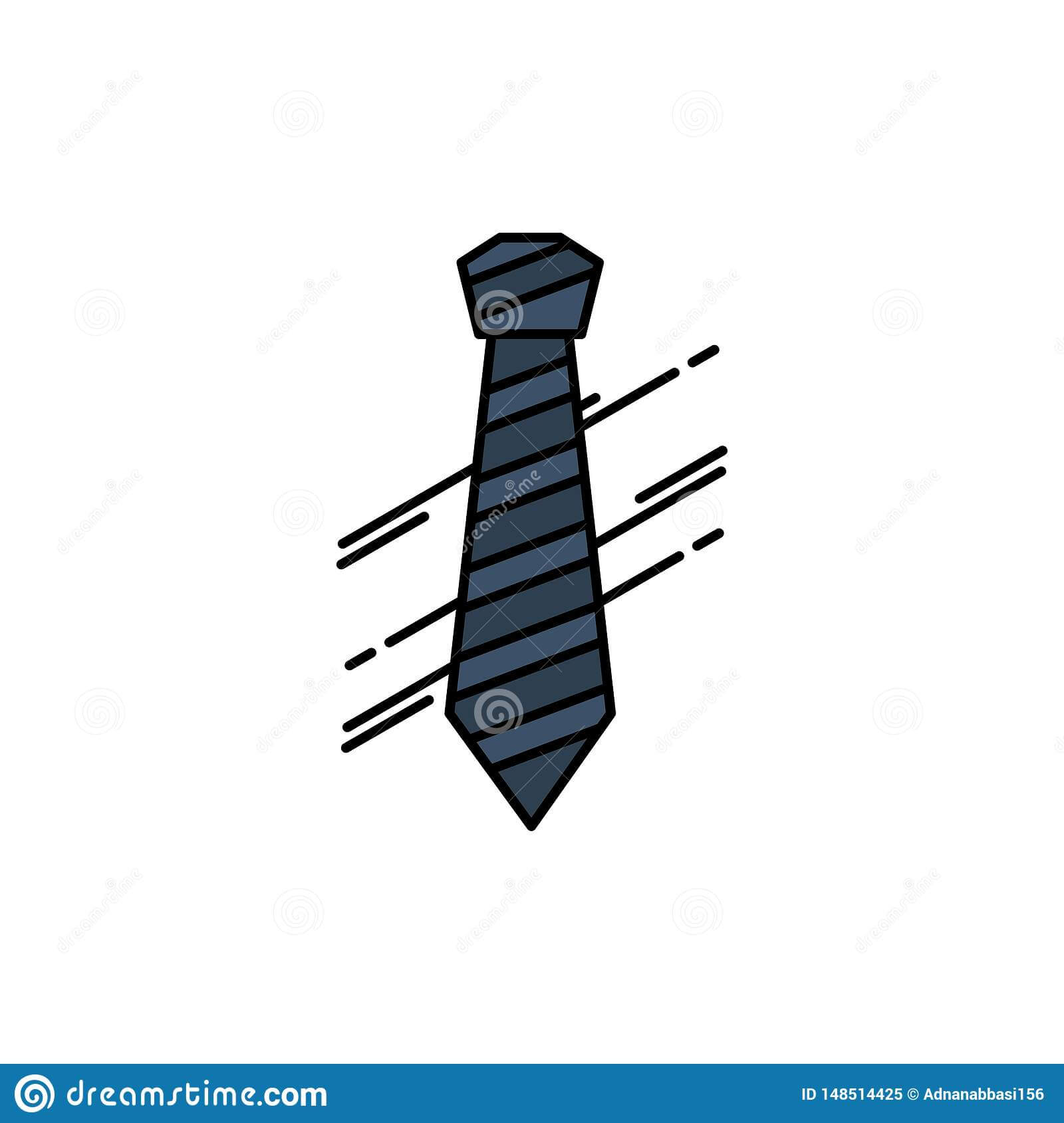 Tie, Business, Dress, Fashion, Interview Flat Color Icon Pertaining To Tie Banner Template