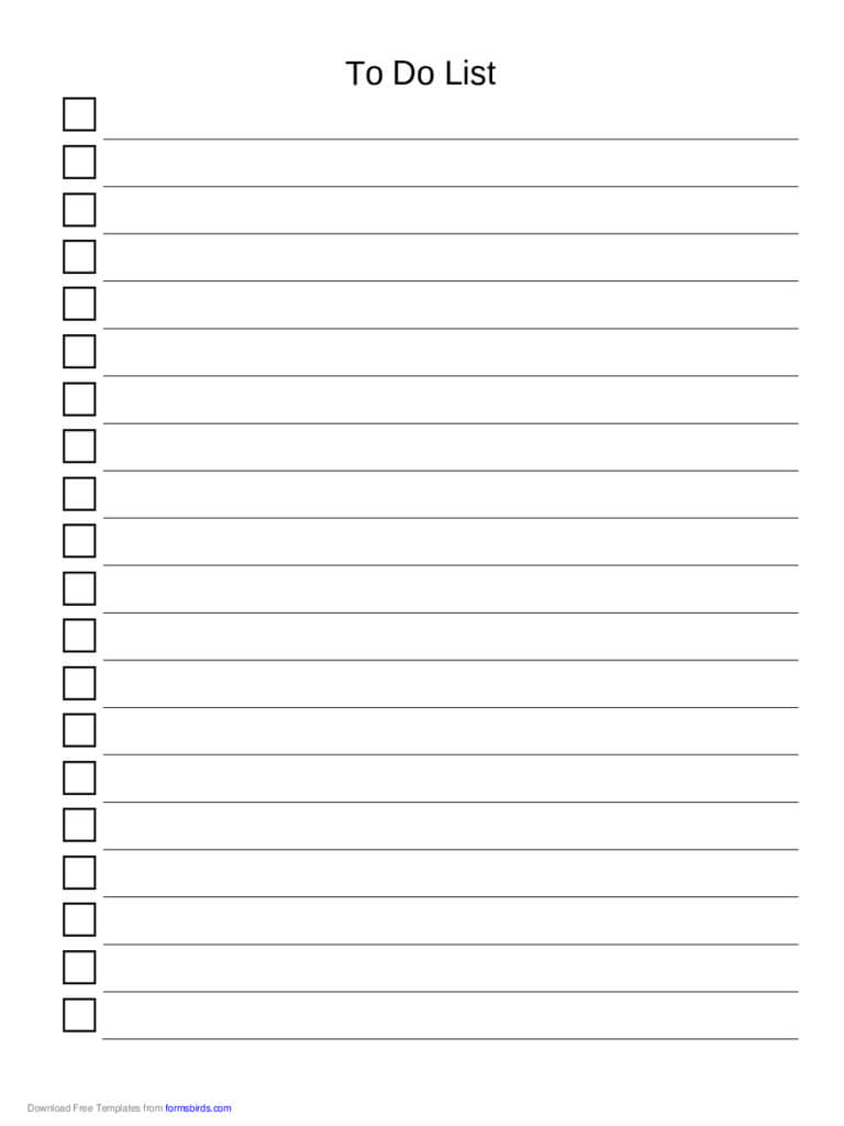 To Do List Template – 36 Free Templates In Pdf, Word, Excel Within Blank To Do List Template
