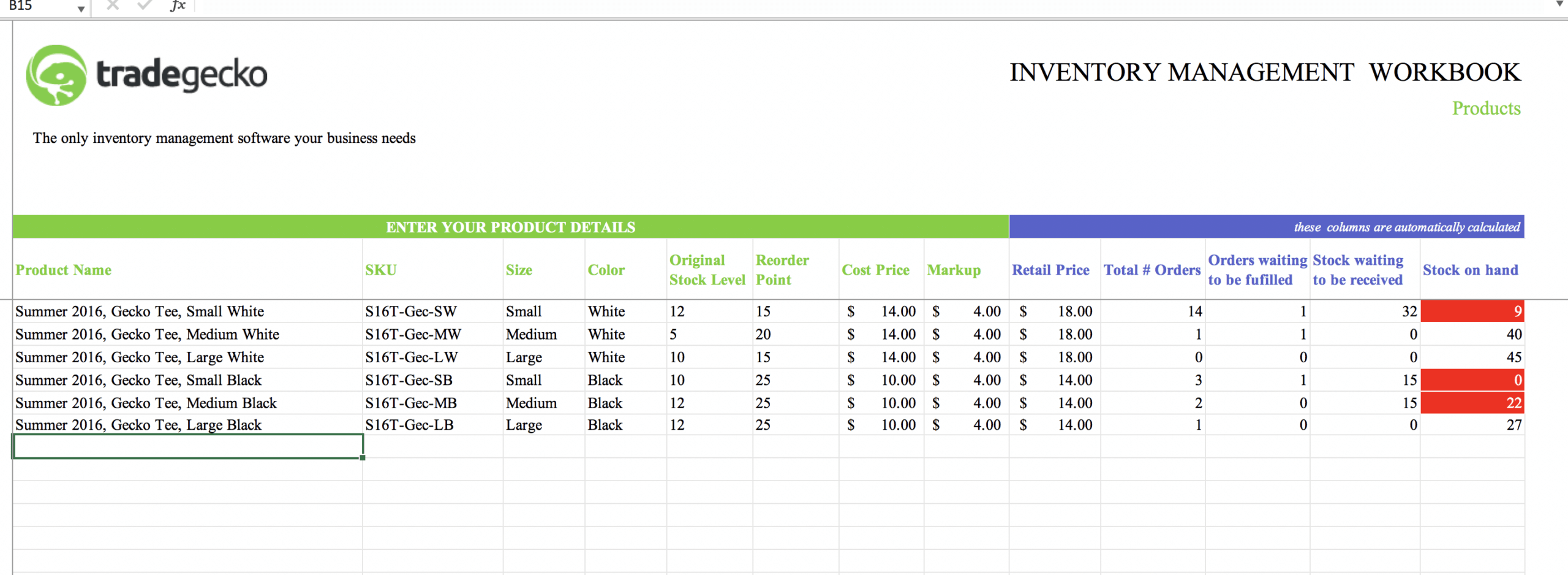 Top 10 Inventory Excel Tracking Templates – Sheetgo Blog Throughout Stock Report Template Excel