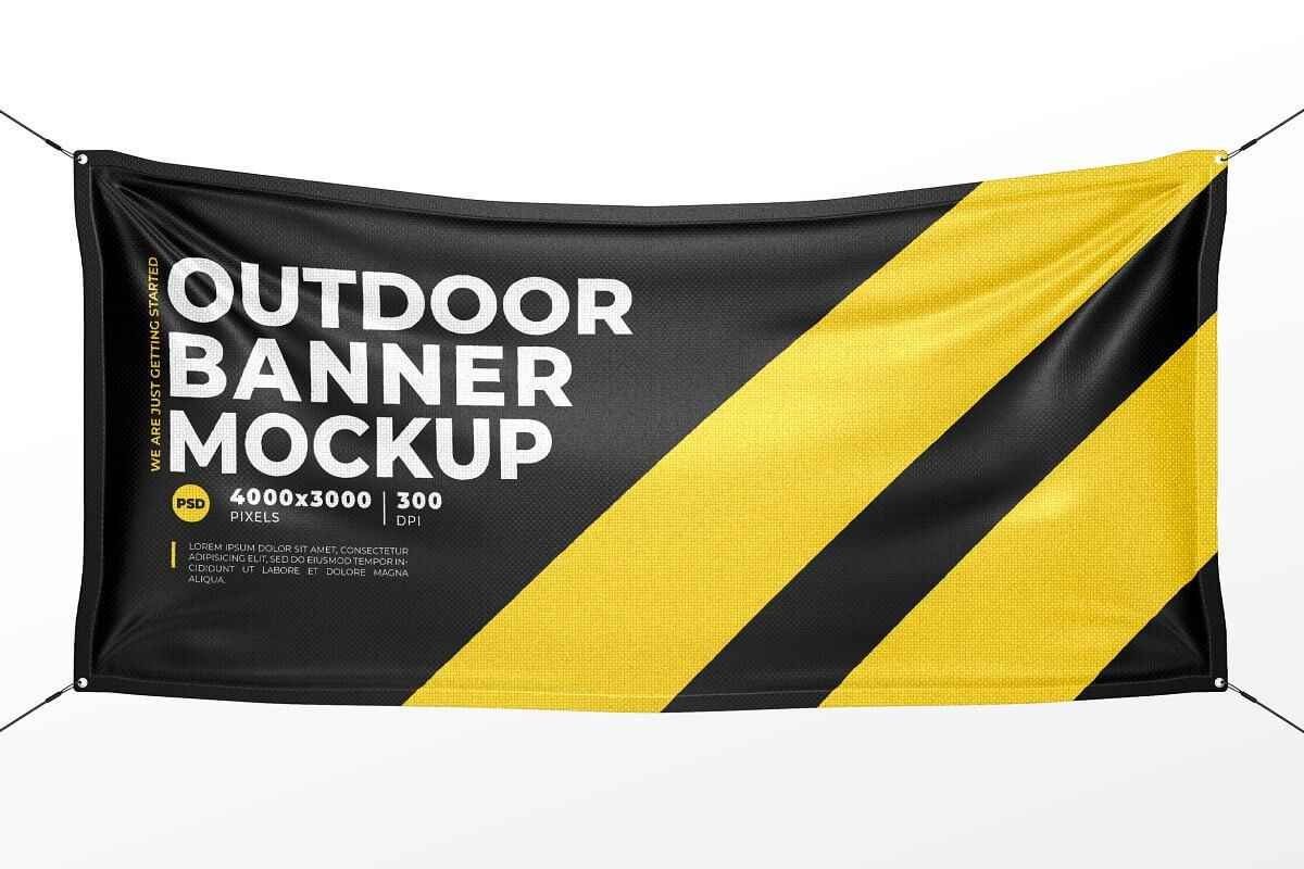 Top 20 Banner Psd Mockups For Fantastic Banner Advertising For Vinyl Banner Design Templates