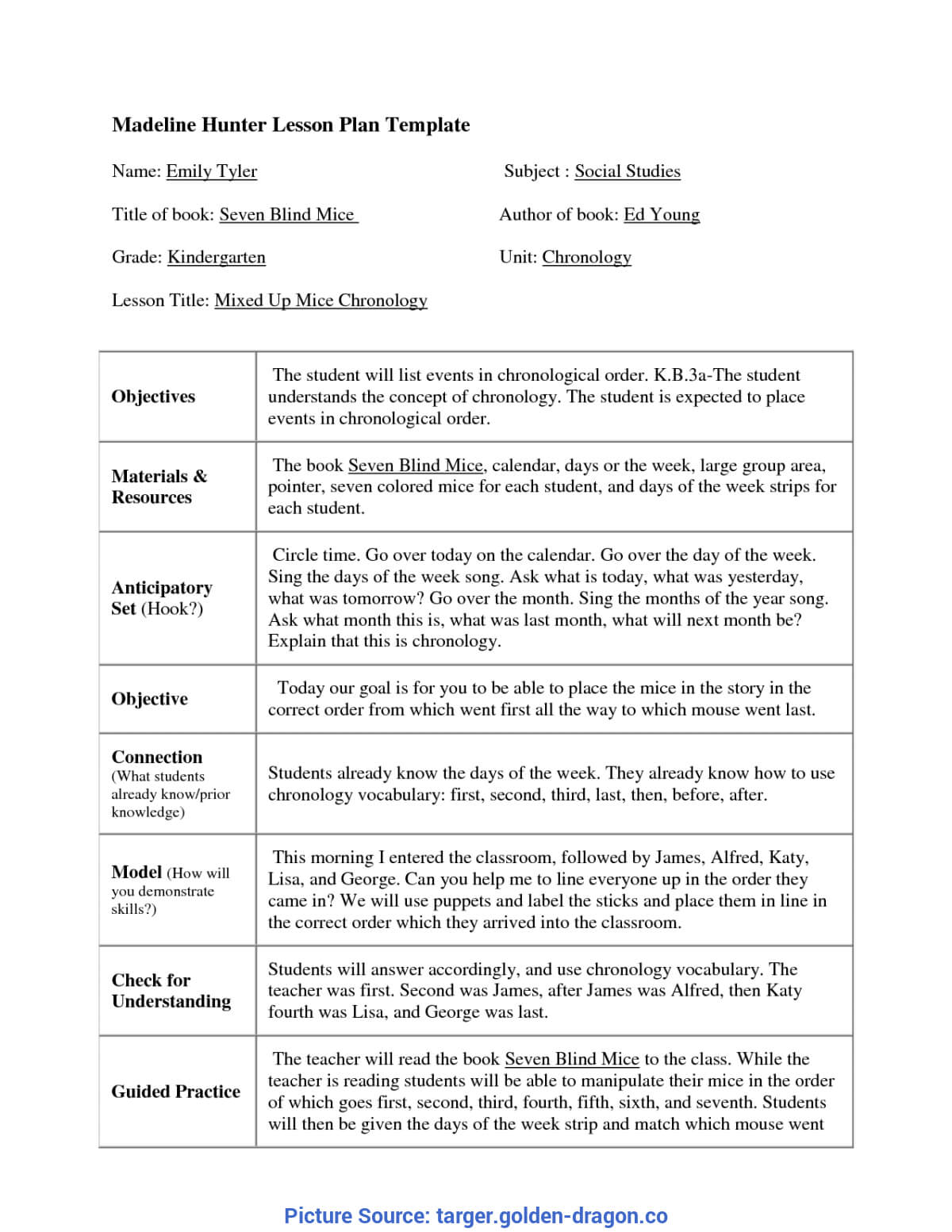 Top Madeline Hunter Lesson Plan Kindergarten Madeline Hunter For Madeline Hunter Lesson Plan Blank Template