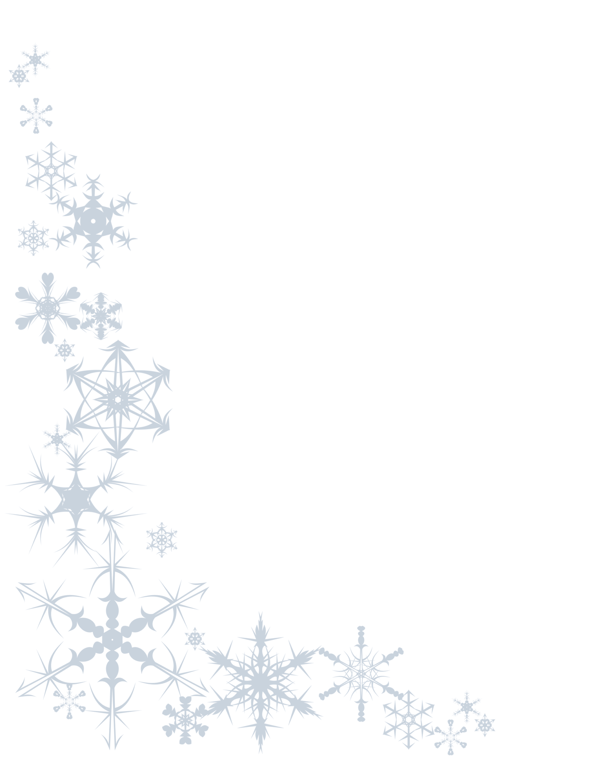 Transparent Background Snowflake Border Clipart Pertaining To Blank Snowflake Template