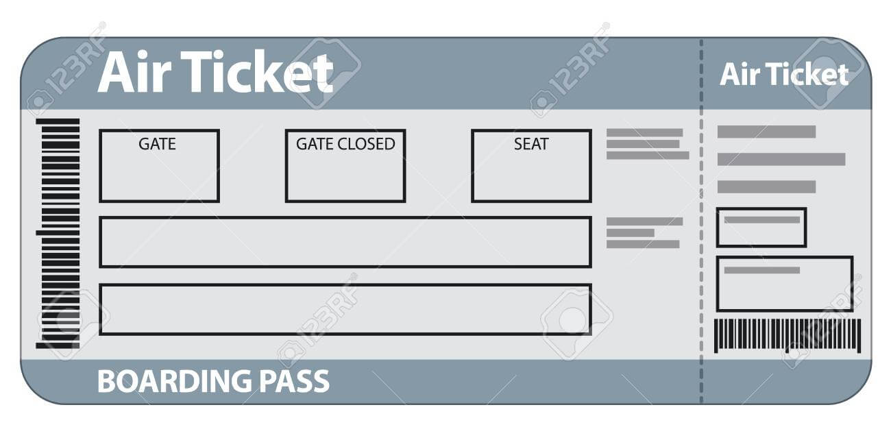Travel Ticket Template – Tunu.redmini.co With Plane Ticket Template Word