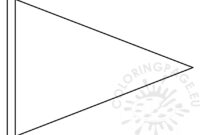 Triangle Flag Banner Template – Coloring Page with Triangle Pennant Banner Template