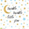 Twinkle Twinkle Little Star Text With Gold Blue Star And Within Baby Shower Banner Template