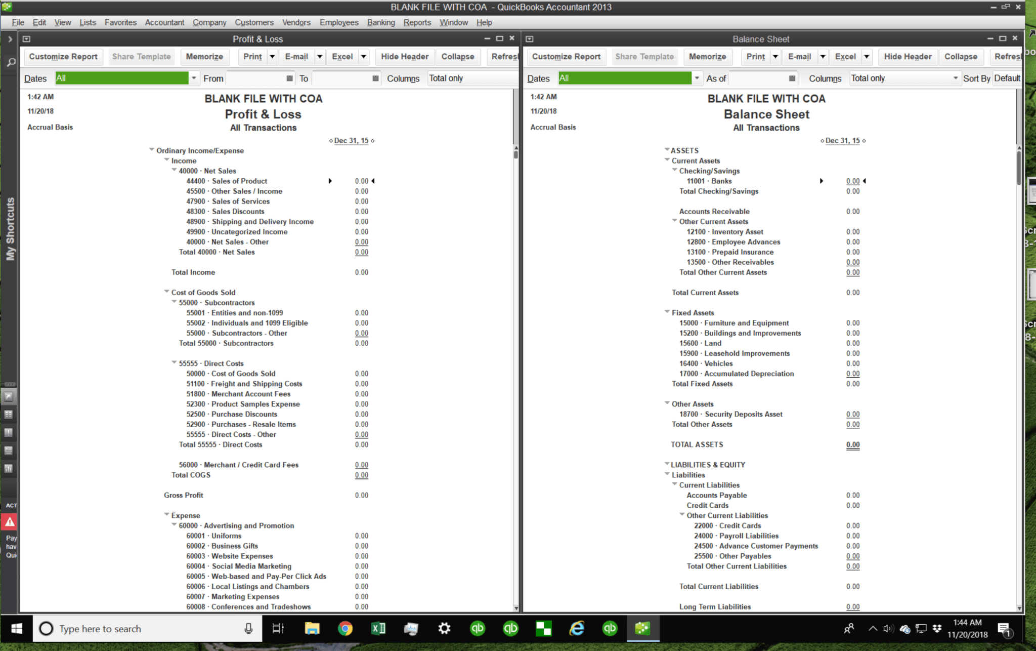 Ultimate Chart Of Accounts For Quickbooks Online And Desktop With Quick
