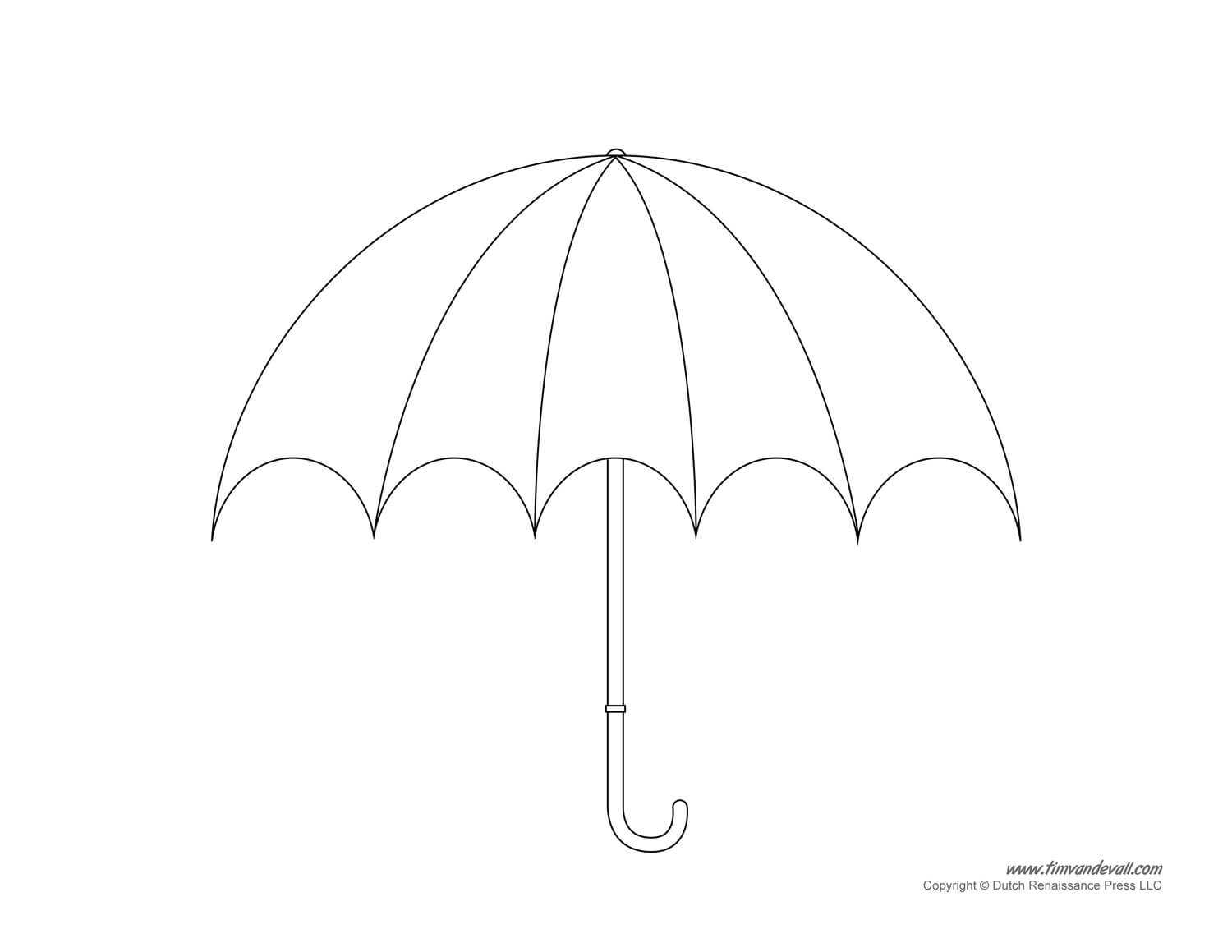 Umbrella Template – Clip Art Library In Blank Umbrella Template