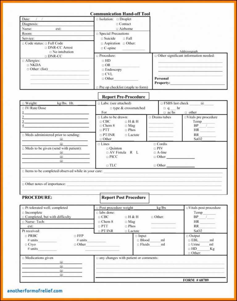 Shift Report Template