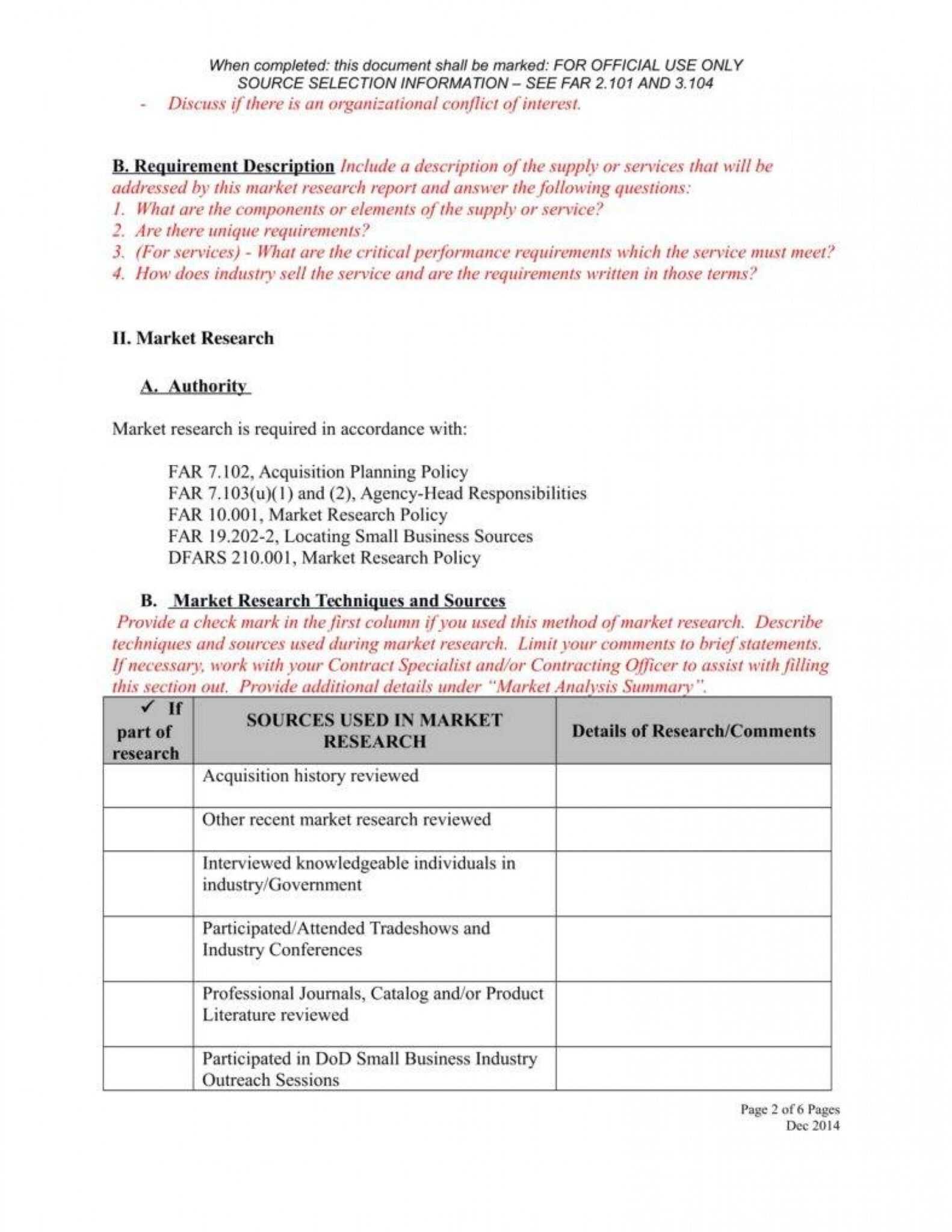 Market Research Report Template