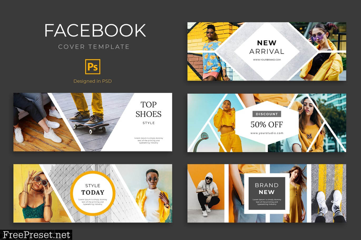 Urban Fashion Facebook Cover Template H8Y3Xku Intended For Photoshop Facebook Banner Template