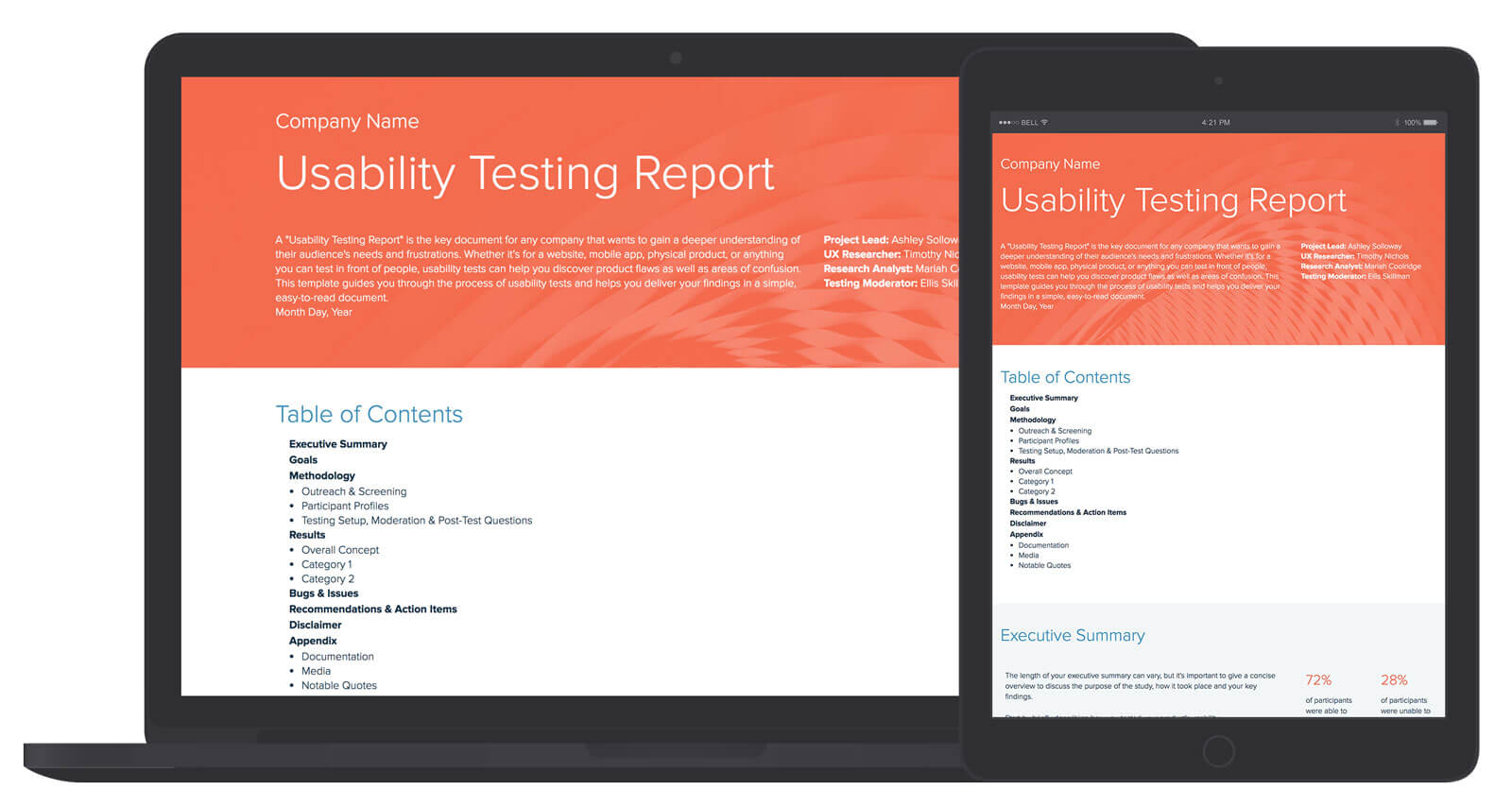 Usability Testing Report Template And Examples | Xtensio With Regard To Usability Test Report Template