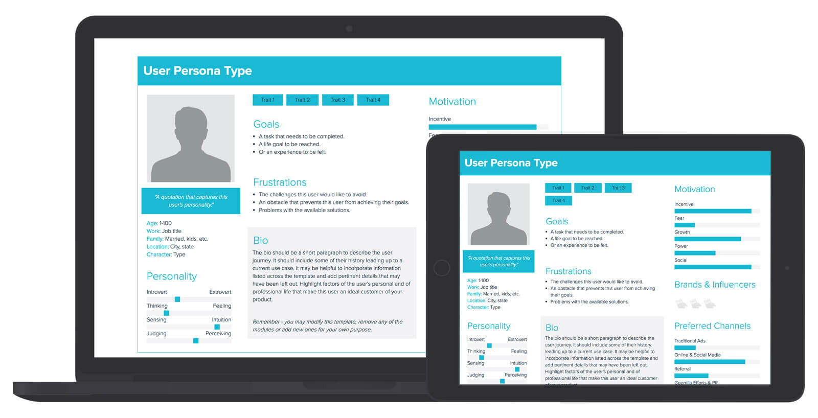 User Persona Template And Examples | Xtensio Regarding Free Bio Template Fill In Blank