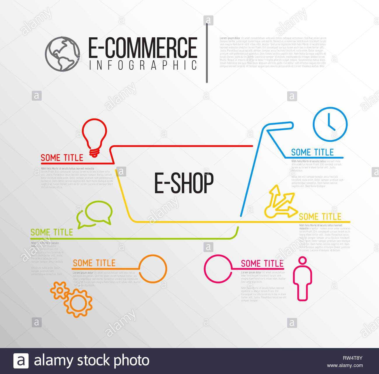 Vector E Commerce E Shop Infographic Report Template Made Intended For Shop Report Template