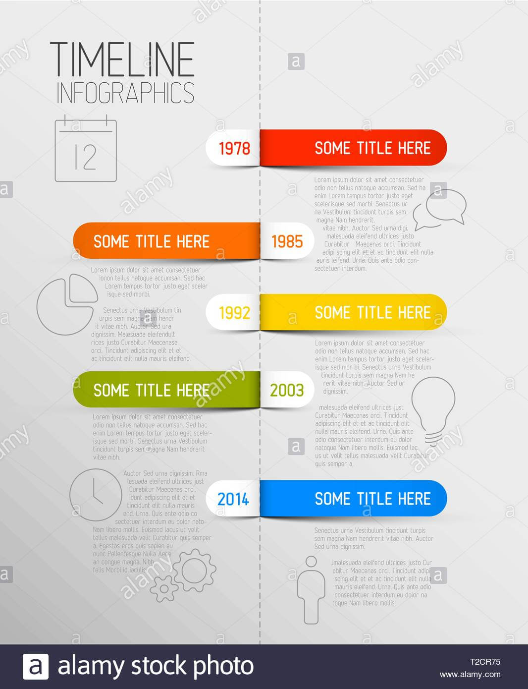 Vector Infographic Timeline Report Template With Icons And With Regard To Rma Report Template