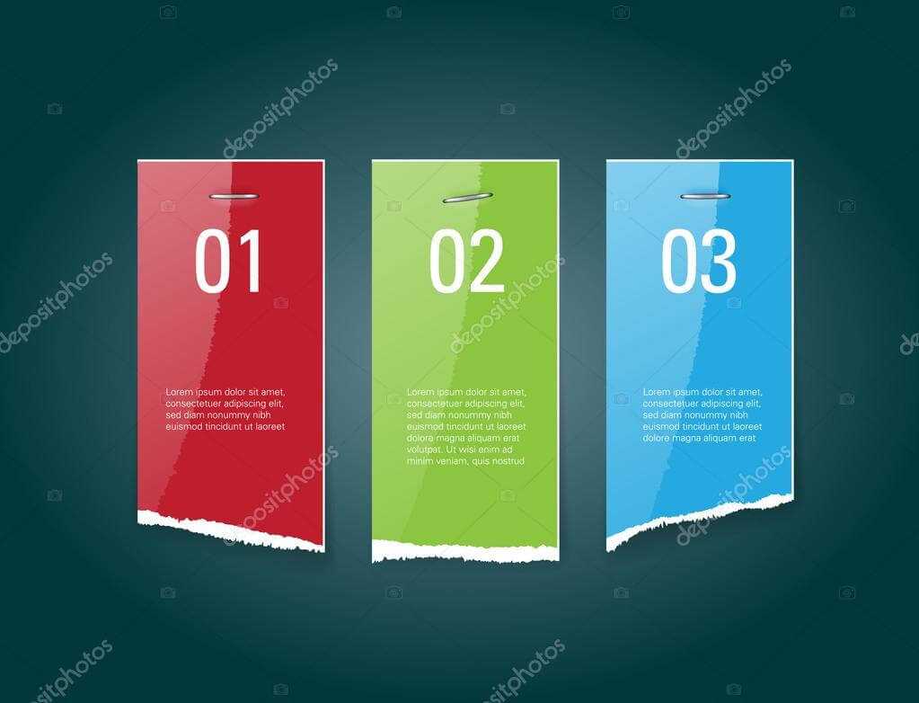 vector-torn-glossy-paper-banners-with-staples-stock-vector-inside