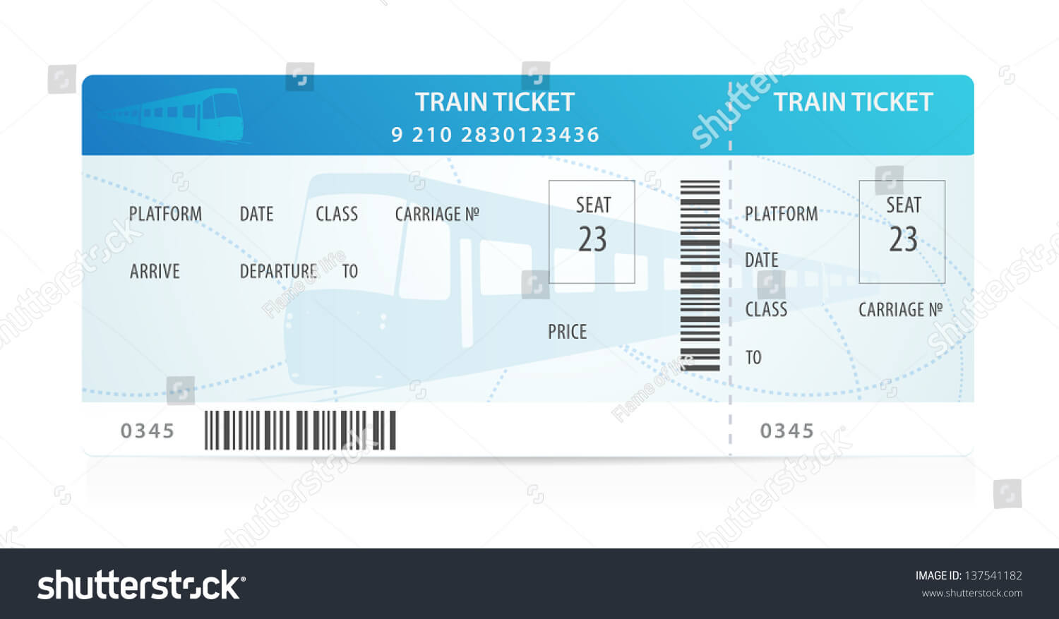Vector Train Ticket Traveler Check Template Stock Vector Regarding Blank Train Ticket Template