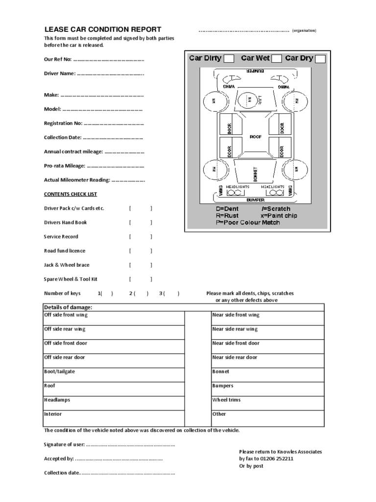 Vehicle Condition Report Form - 2 Free Templates In Pdf With Regard To Truck Condition Report Template