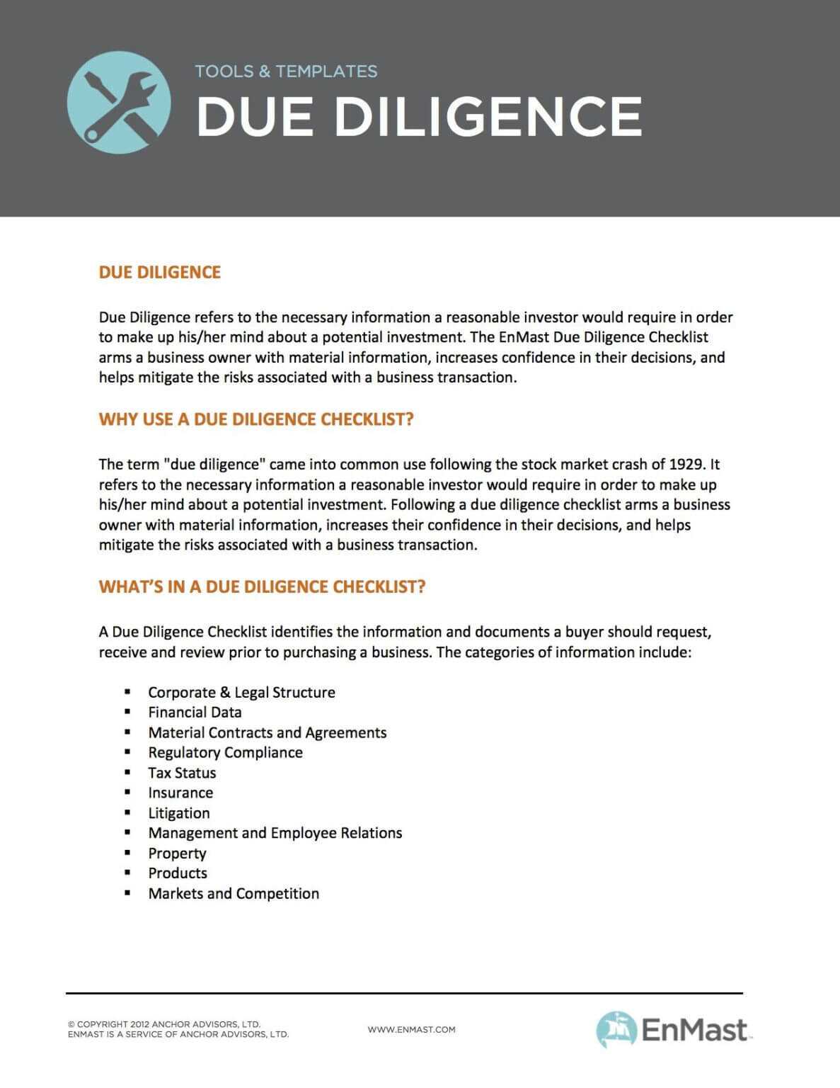 commercial real estate due diligence checklist pdf