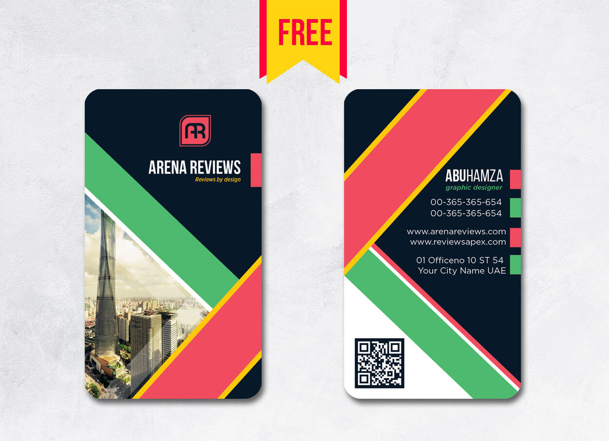 Vertical Business Card Design Psd – Free Download | Arenareviews Inside Blank Business Card Template Photoshop
