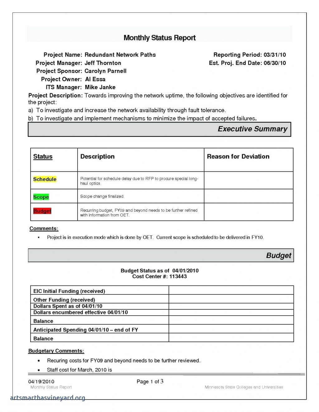 Weekly Report Template Examples Student Progress Pdf Format Pertaining To Project Status Report Template Word 2010