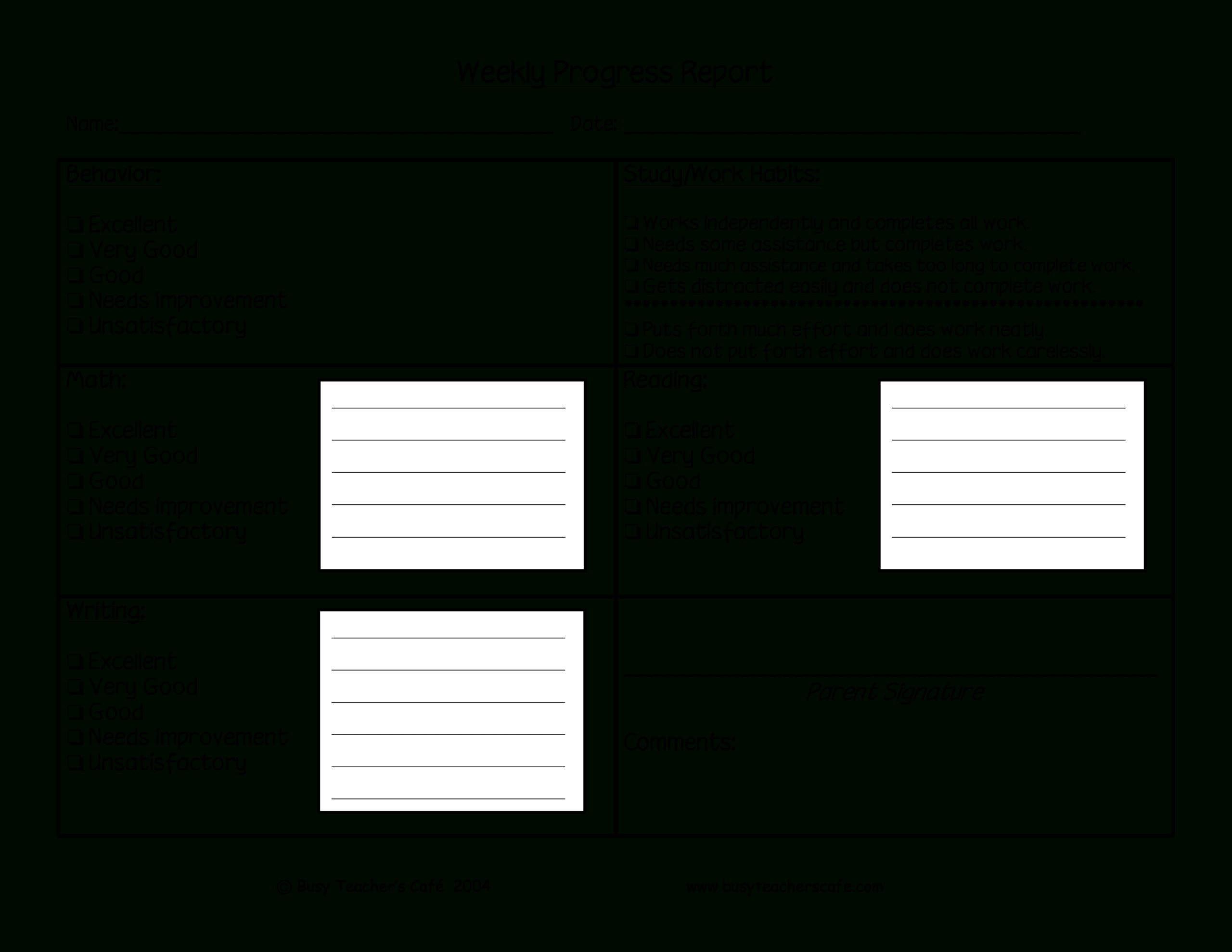 Weekly Student Behavior Report | Templates At Throughout Behaviour Report Template