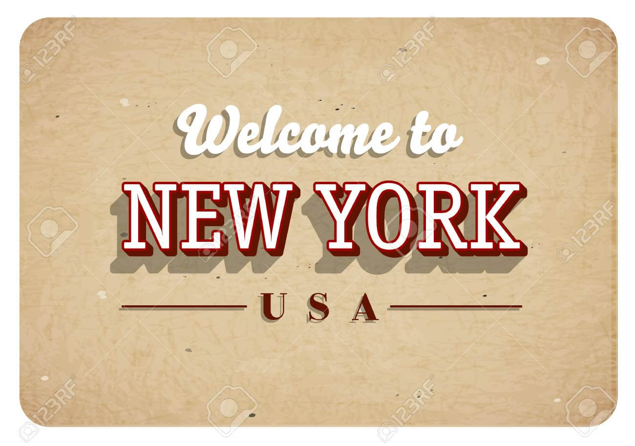 Welcome New York Banner Template Design With Welcome Banner Template