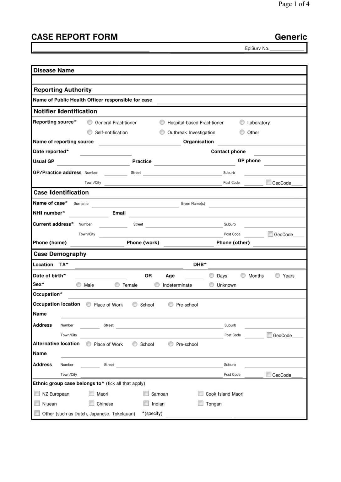 What Is A Case Report Form Importance Tips Samples With Regard 