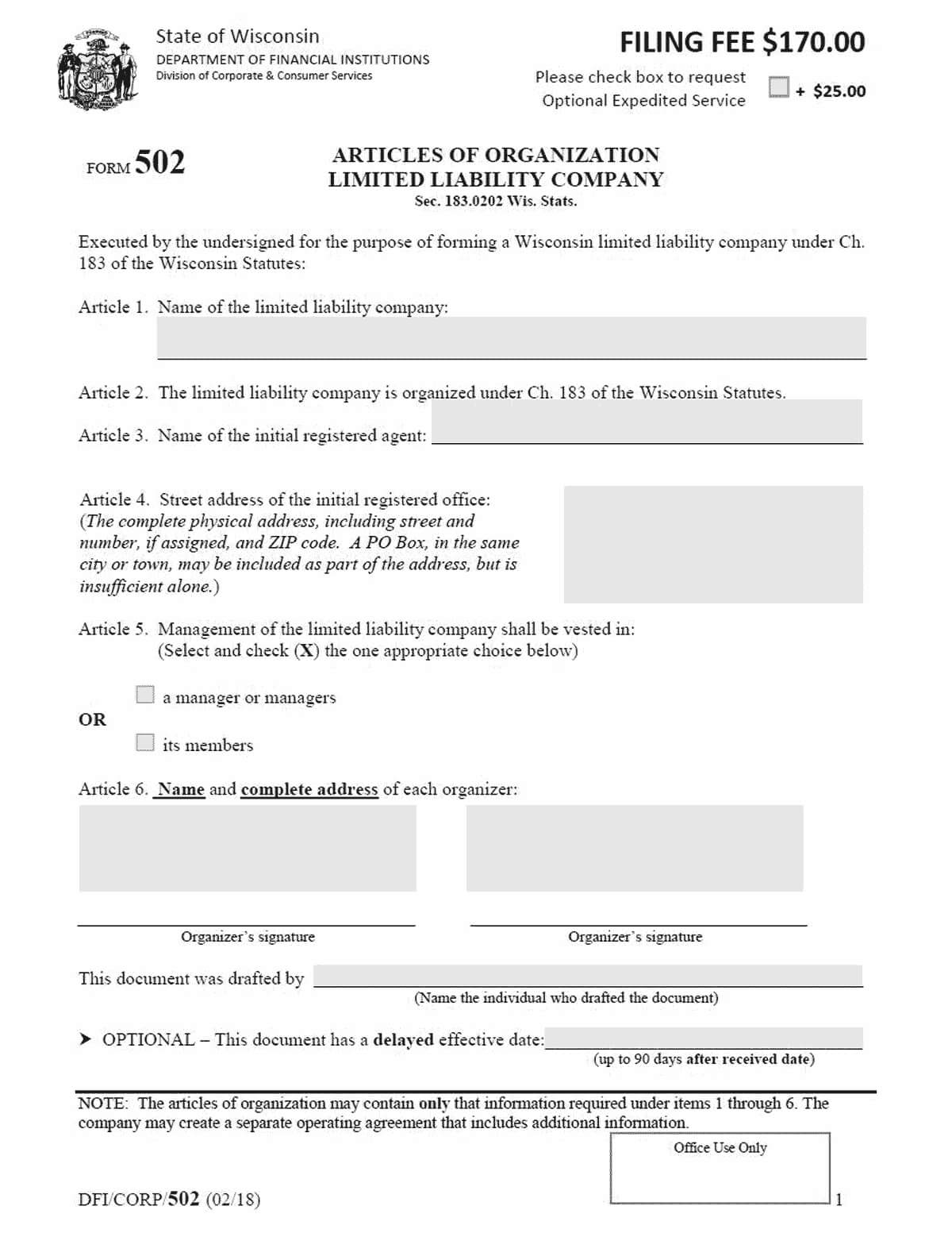 Wisconsin Llc - How To Form An Llc In Wisconsin Throughout Llc Annual Report Template