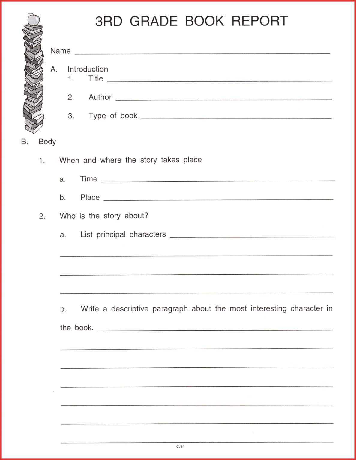 Wondrous Free Book Report Templates Template Ideas Forms For In Second Grade Book Report 