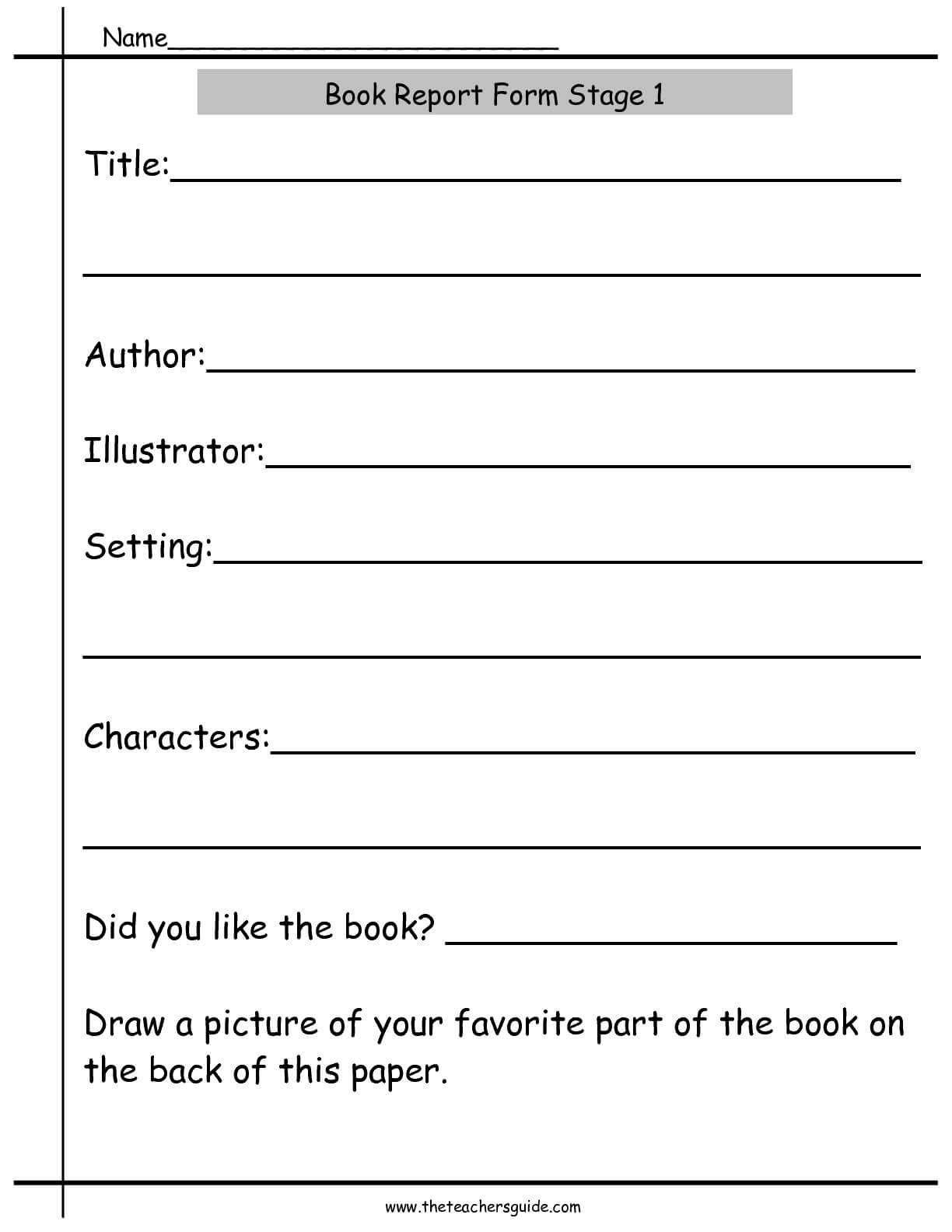 Worksheet For Book Report | Printable Worksheets And For First Grade Book Report Template